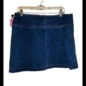 Sugar Thrills Dolls Kill Skirt Denim XXL NWT Pink Butterflies Ride The Wind